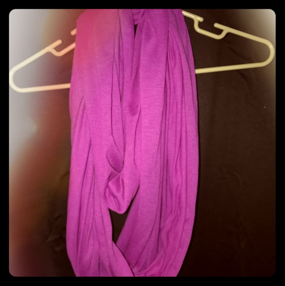 Purple infinity scarf